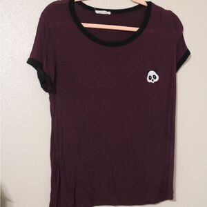 Maroon Panda Shirt Large